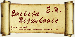 Emilija Mijušković vizit kartica